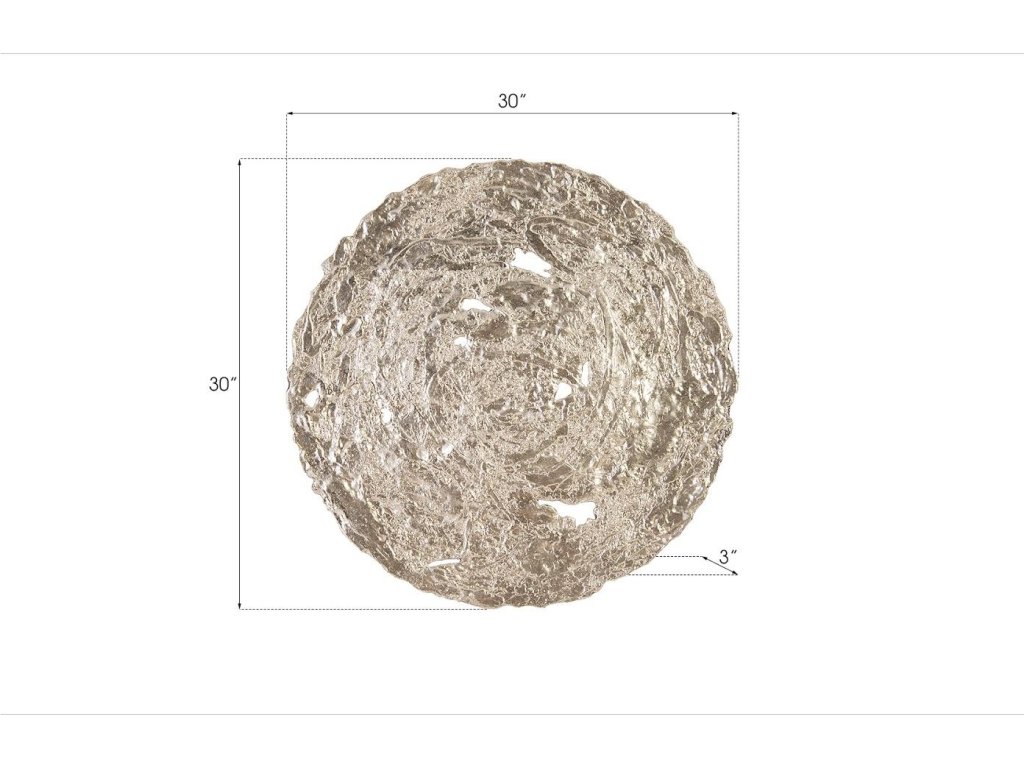 Molten Wall Disc, Medium, Silver Leaf - image 7