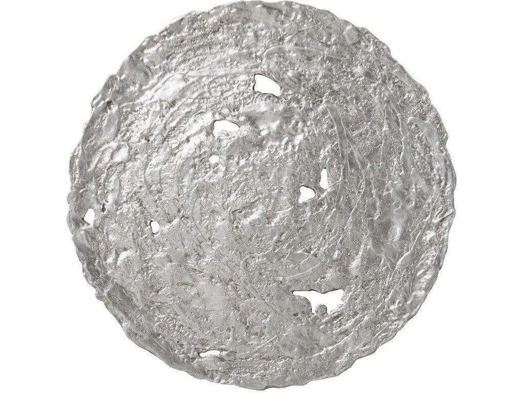 Molten Wall Disc, Medium, Silver Leaf - main image