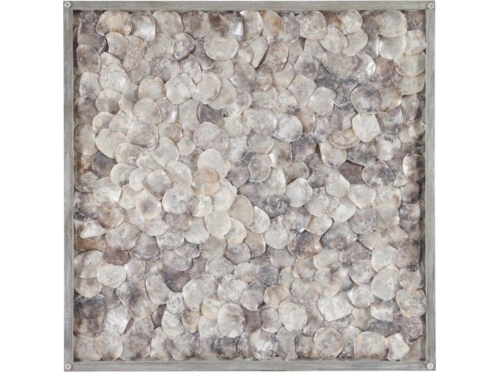 Shell Coffee Table, w/Glass, Ming SS Legs - image 1