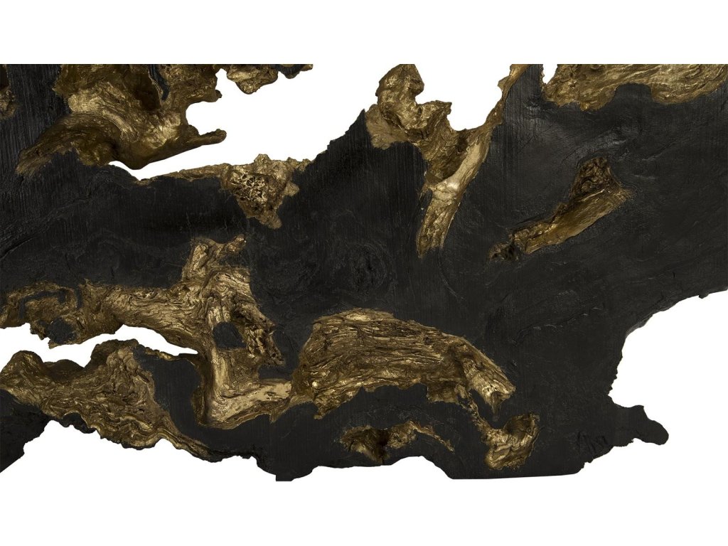 Burled Root Wall Art, Large, Black and Gold Leaf - image 5