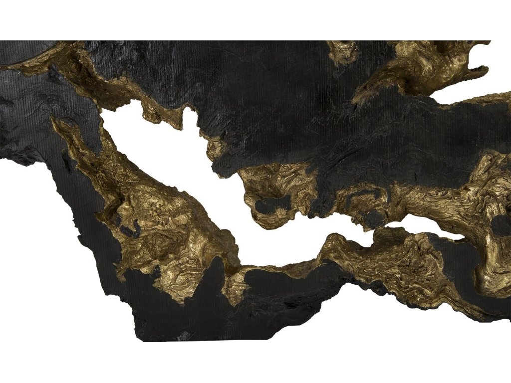 Burled Root Wall Art, Large, Black and Gold Leaf - image 6
