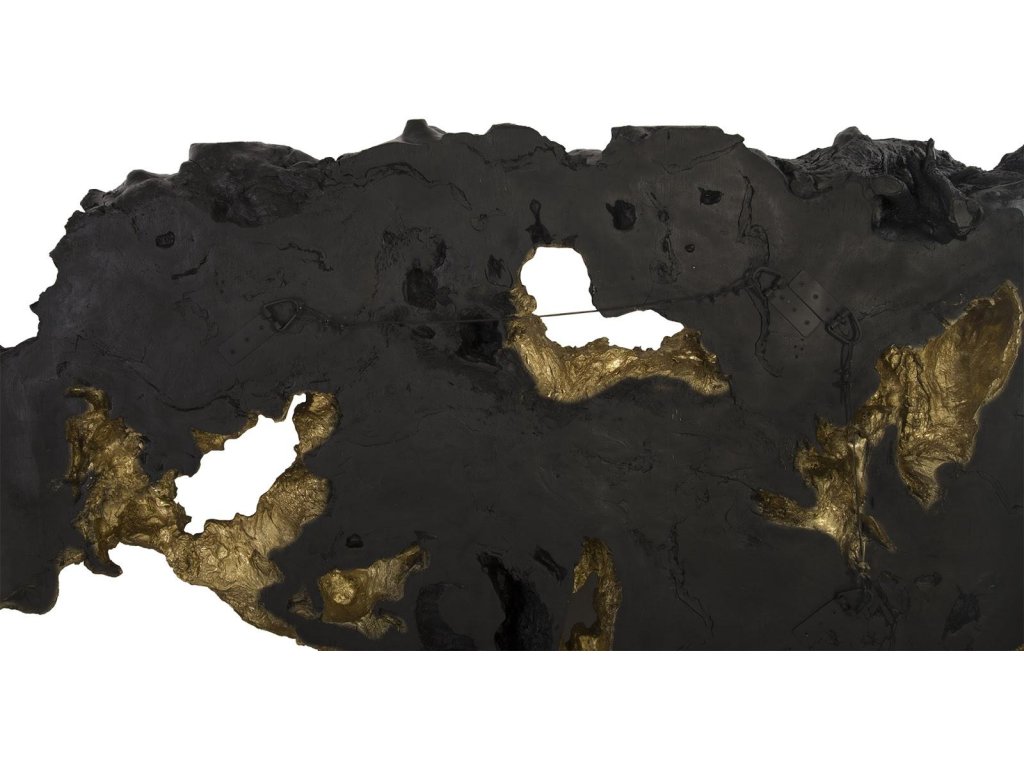 Burled Root Wall Art, Large, Black and Gold Leaf - image 8