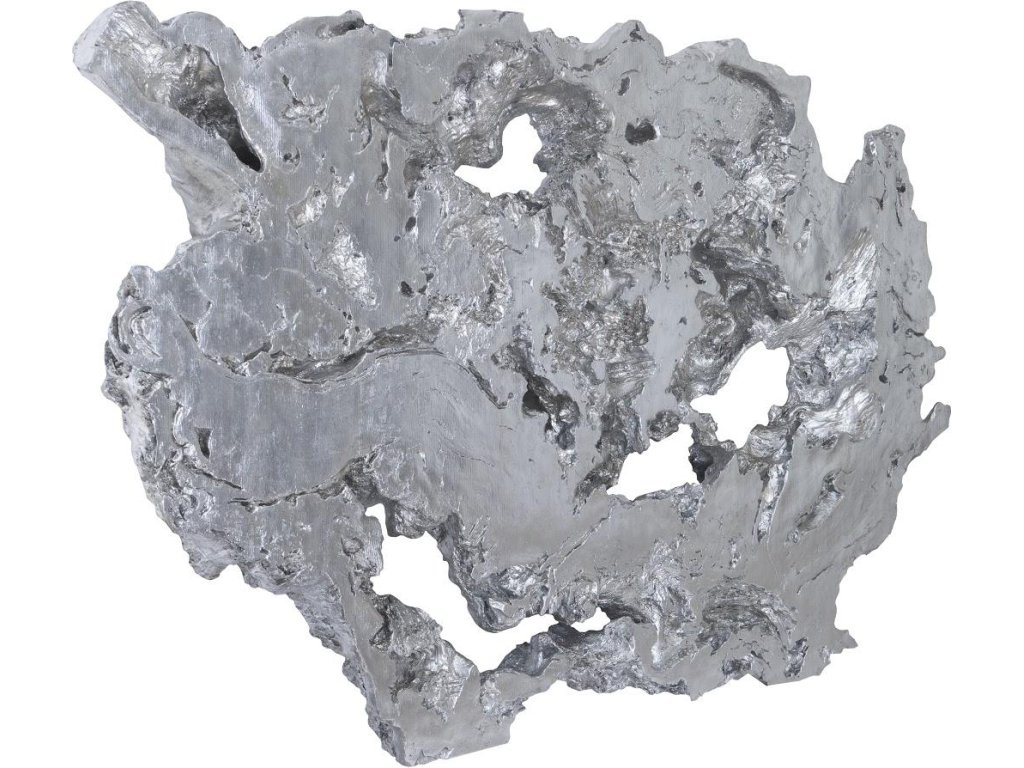 Burled Root Wall Art, Large, Silver Leaf - image 1