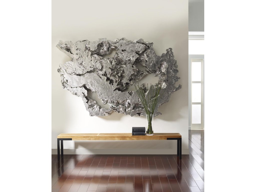 Burled Root Wall Art, Large, Silver Leaf - image 3