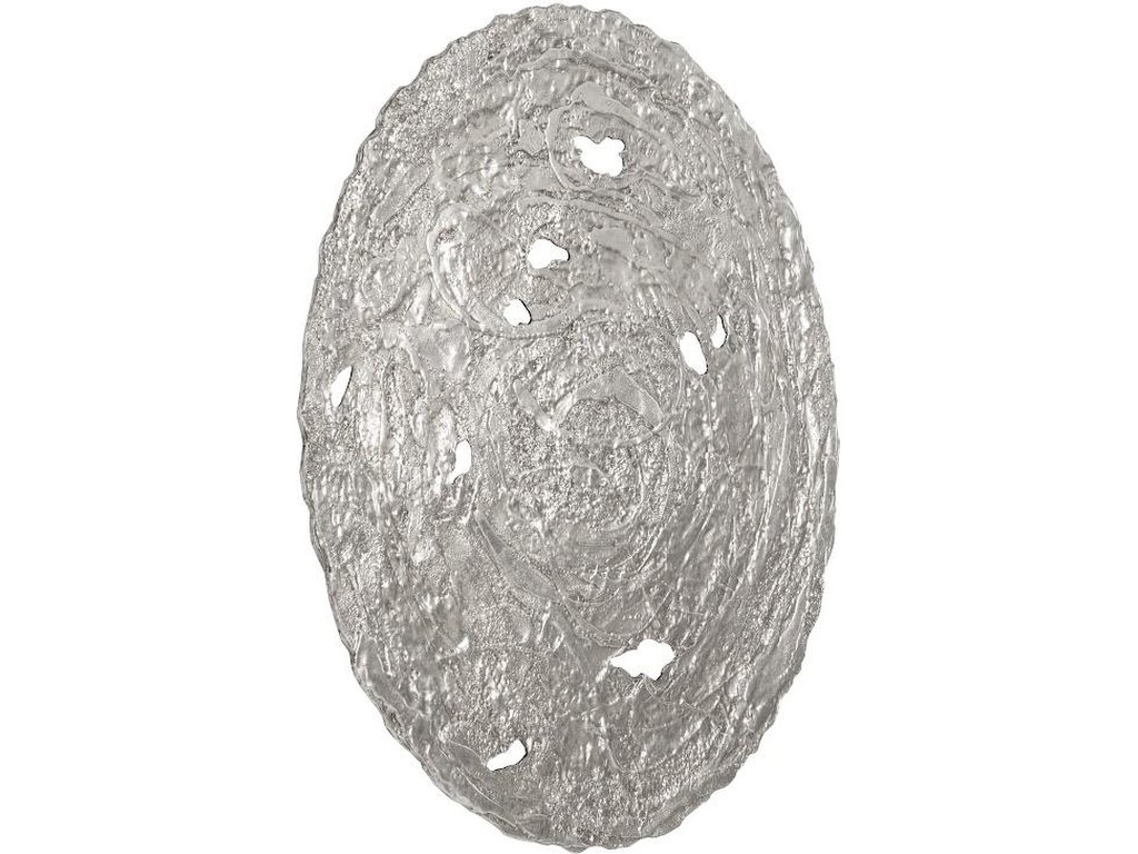 Molten Wall Disc, Large, Silver Leaf - image 1