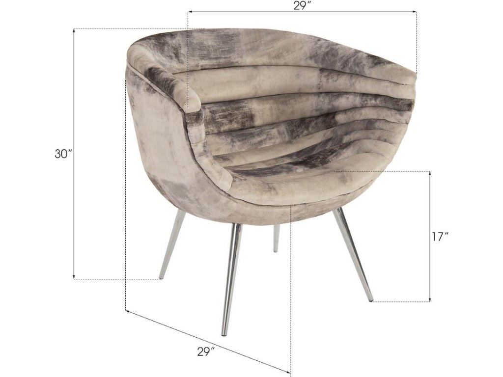 Nouveau Club Chair, Mist Gray, Stainless Steel Legs - image 5