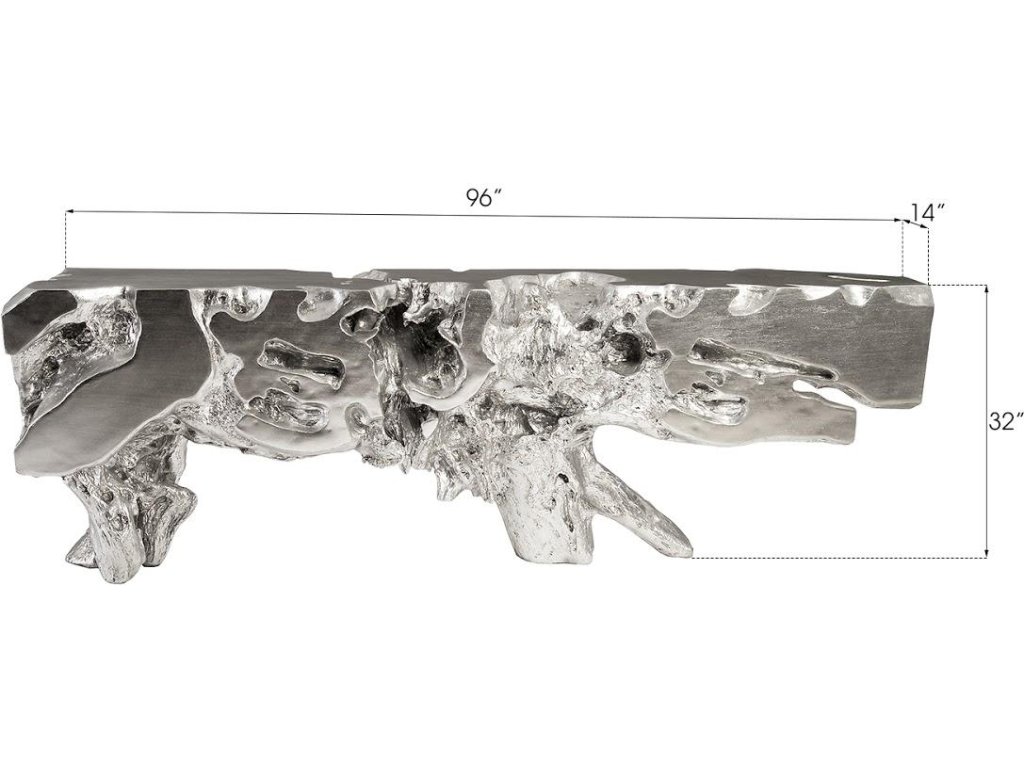 Freeform Console Table, Silver Leaf, Extra Large - image 3