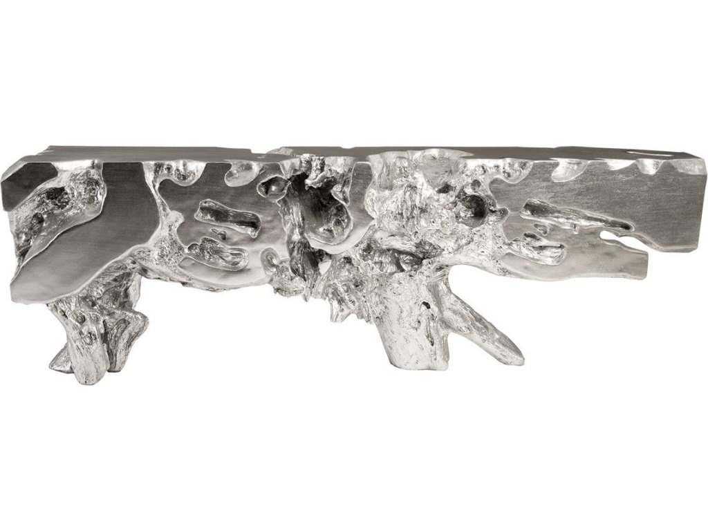 Freeform Console Table, Silver Leaf, Extra Large - main image