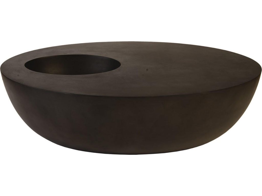 Indent Coffee Table, Oval, Black - main image