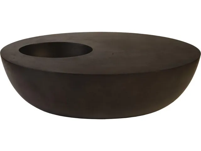 Indent Coffee Table, Oval, Black