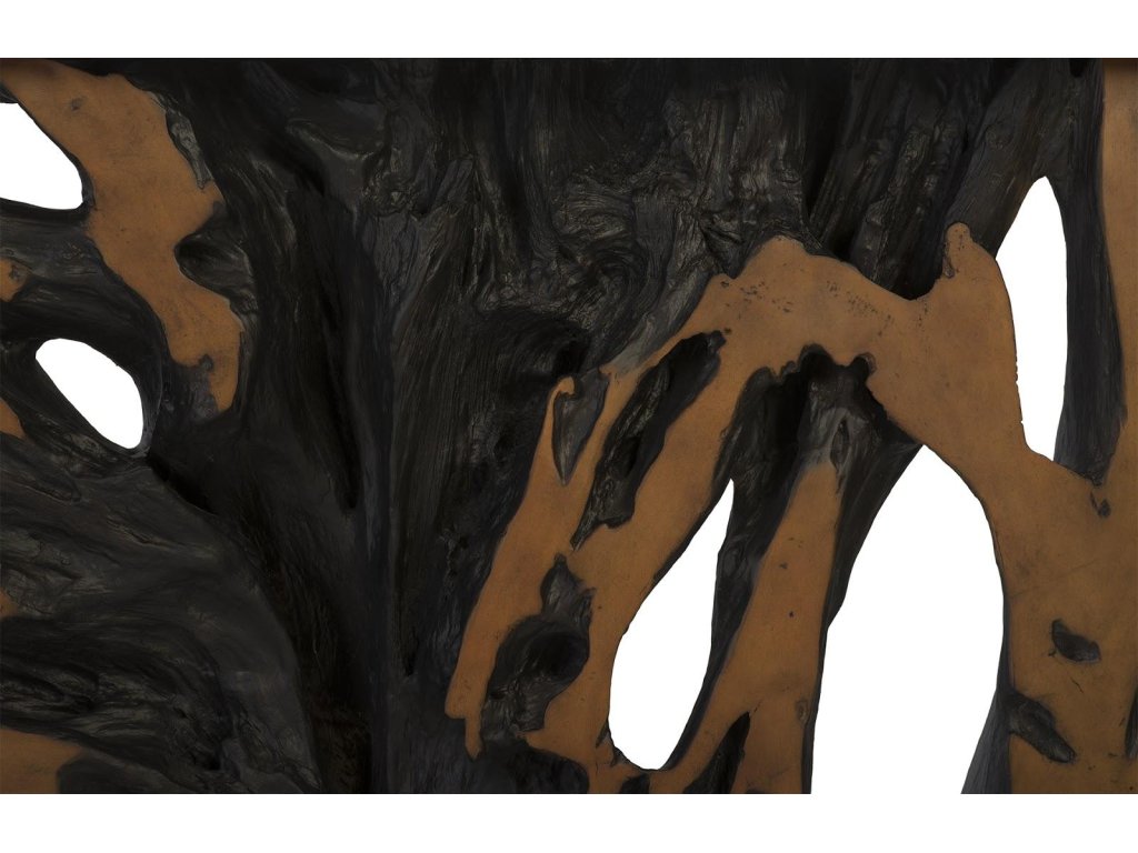 Cast Root Metal Framed Console Table, Resin, Brown - image 2