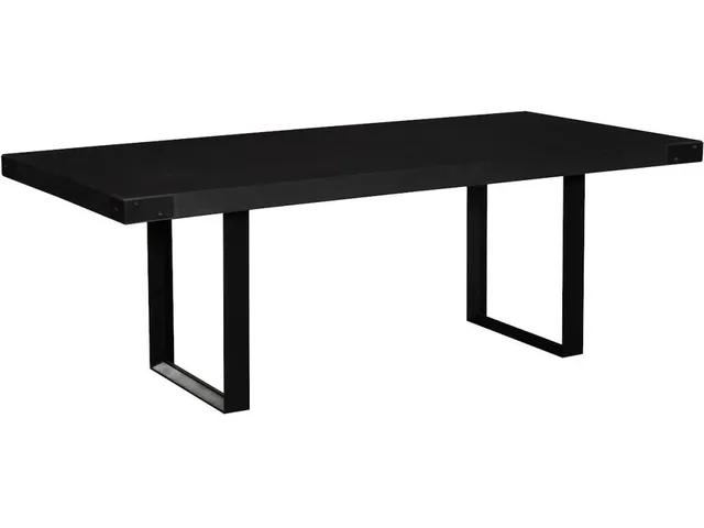 Industrial Concrete Dining Table , Black U Legs