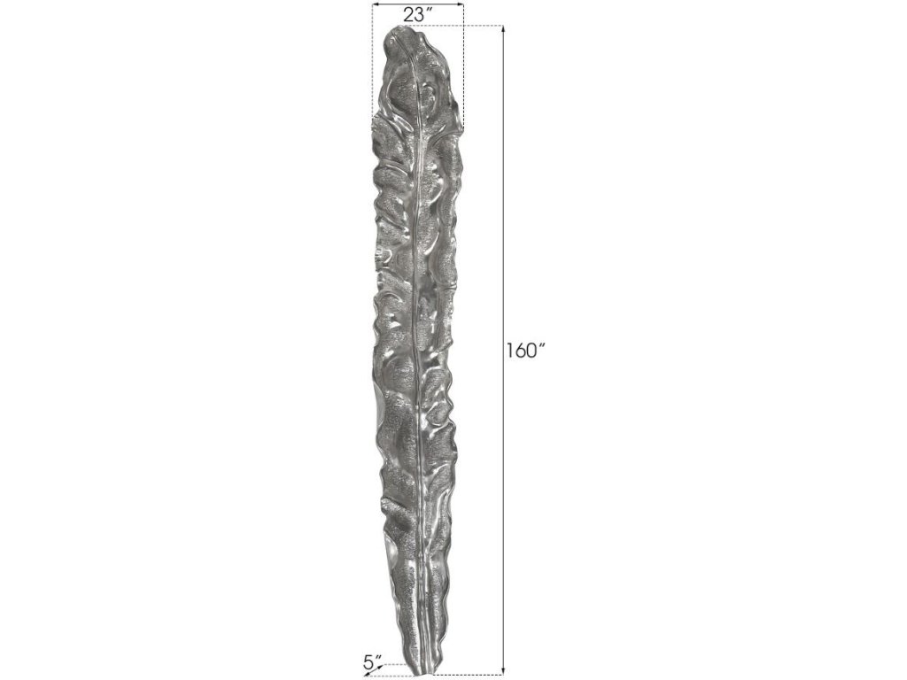 Petiole Wall Leaf, Liquid Silver, Colossal, Version A - image 3