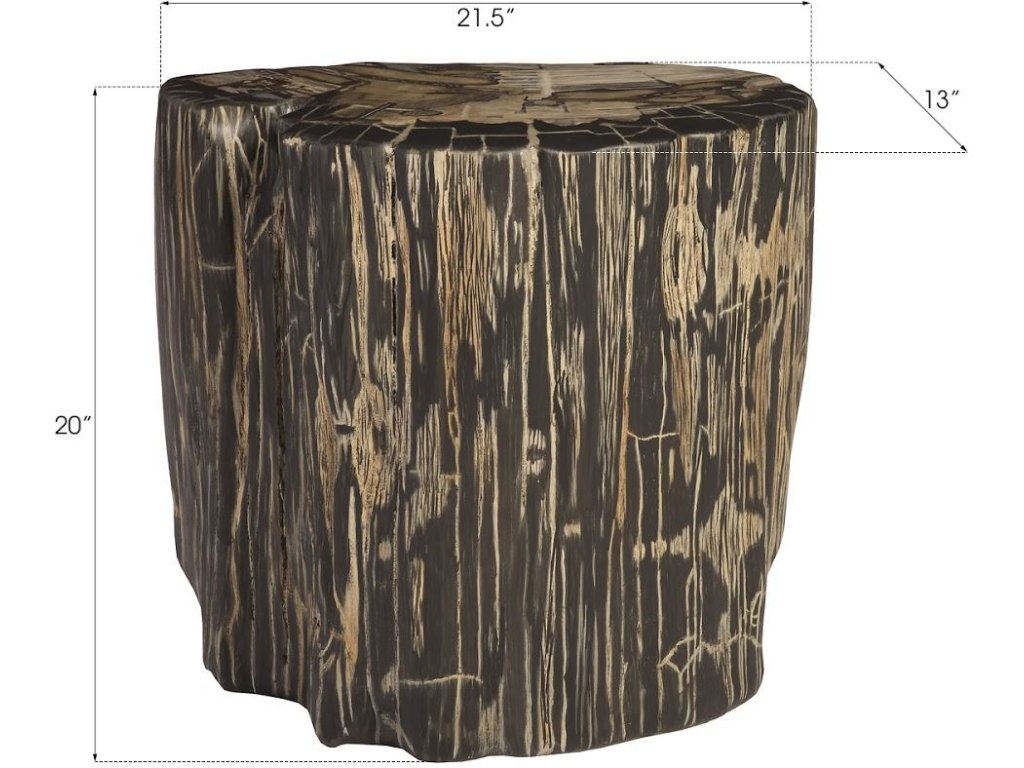Cast Petrified Wood Stool, Resin - image 3