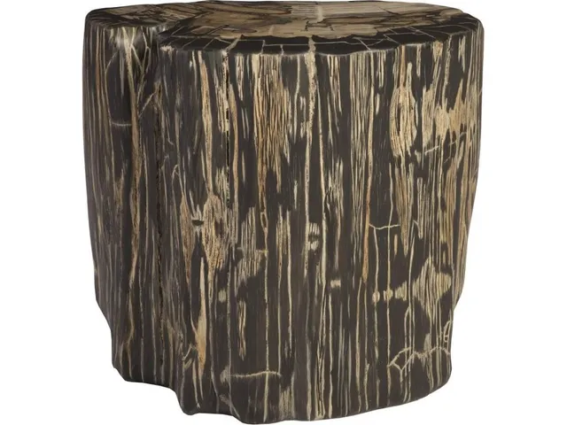 Cast Petrified Wood Stool, Resin