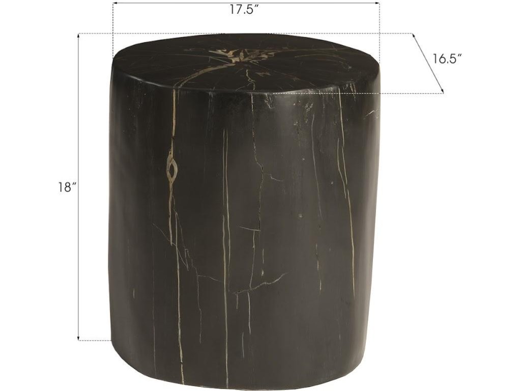 Cast Petrified Wood Stool, Resin - image 3