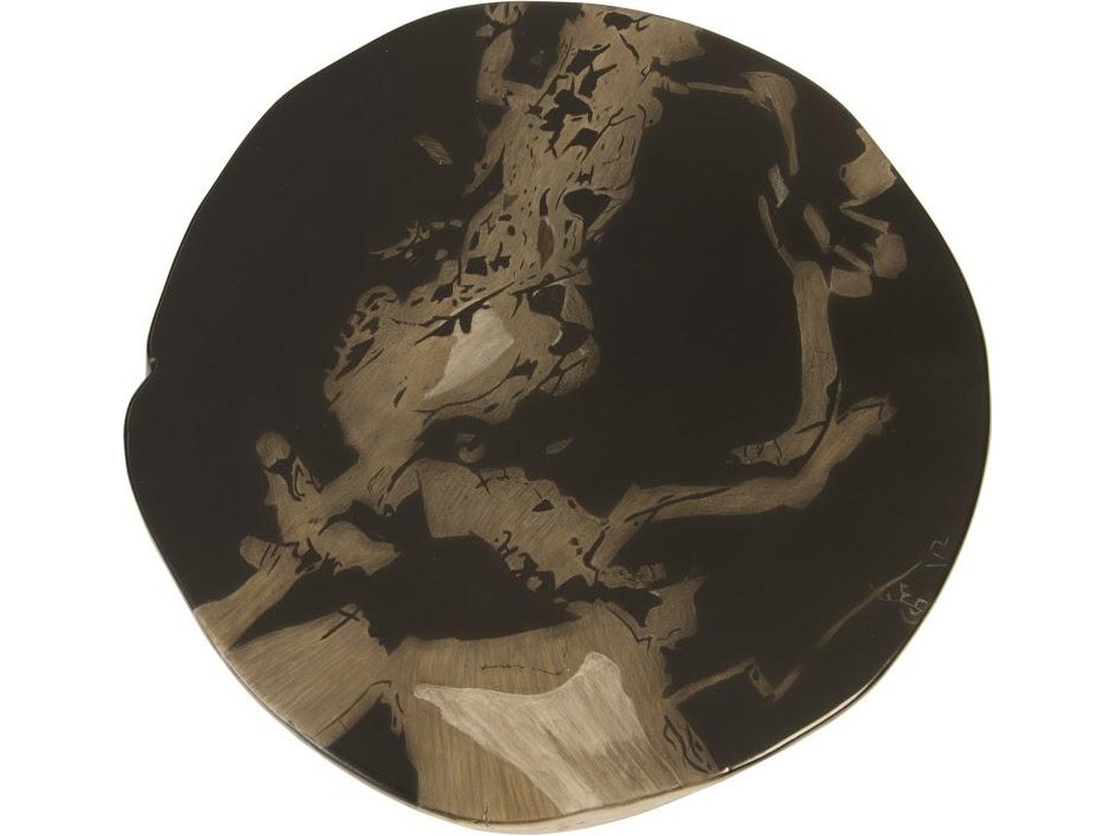 Cast Petrified Wood Stool, Resin - image 1