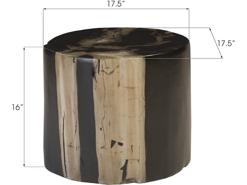 Cast Petrified Wood Stool, Resin - image 3
