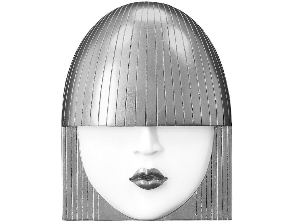 Fashion Faces Wall Art, Small, White and Silver Leaf, Set of 3 - image 3