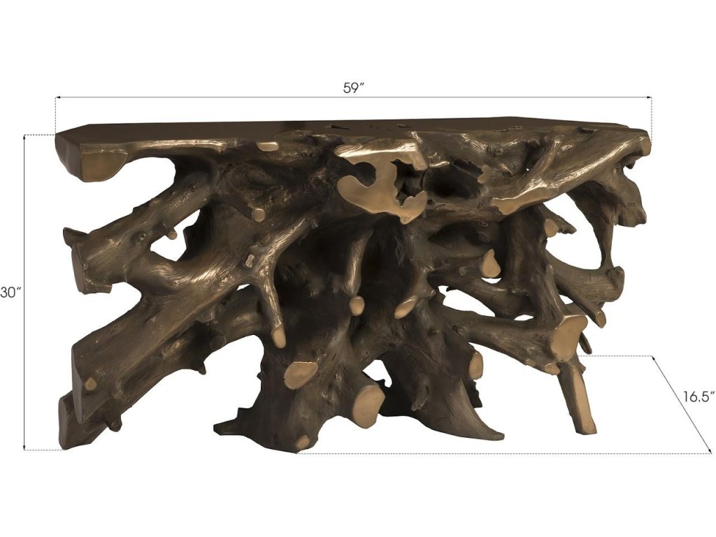 Beau Cast Root Console Table, Bronze - image 3