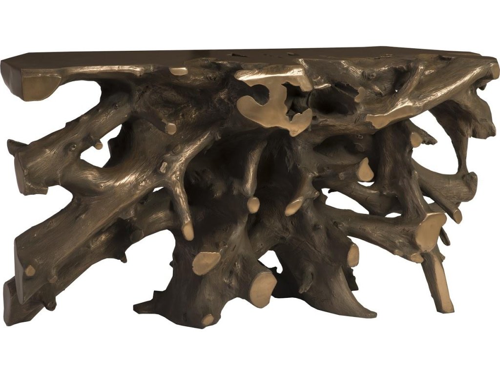 Beau Cast Root Console Table, Bronze - main image