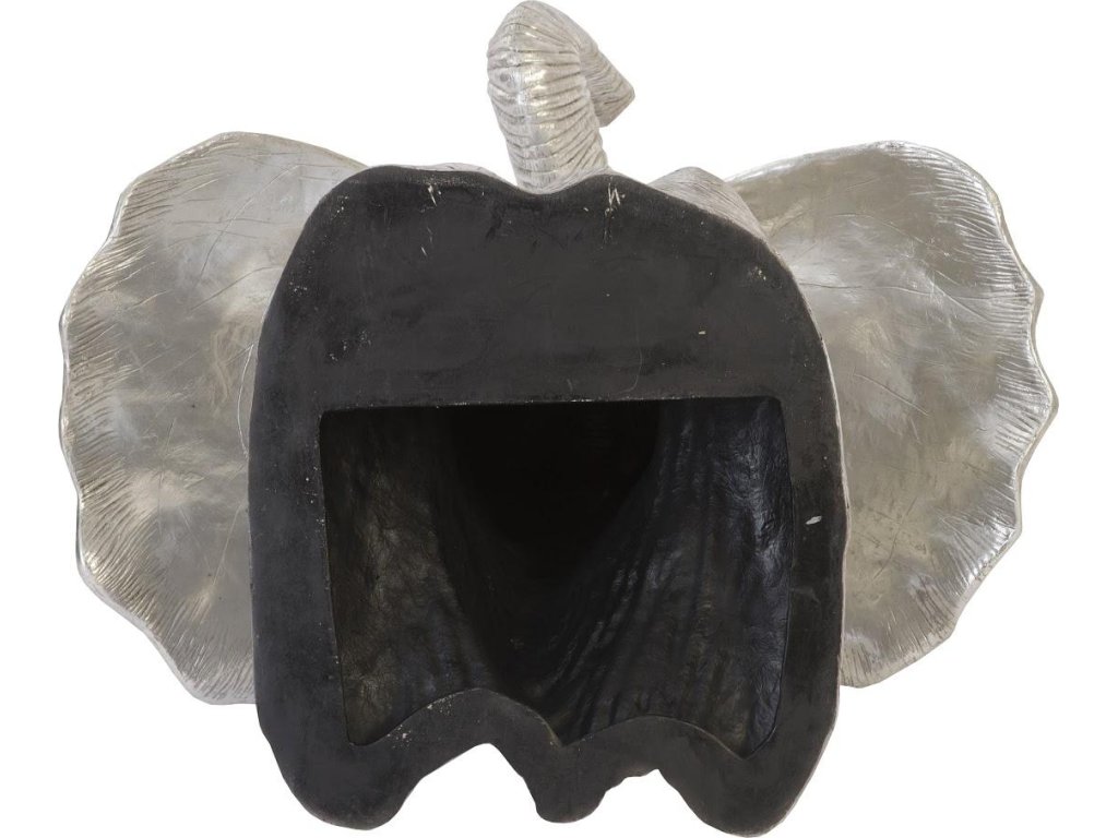 Elephant Wall Art, Resin, Silver Leaf - image 3