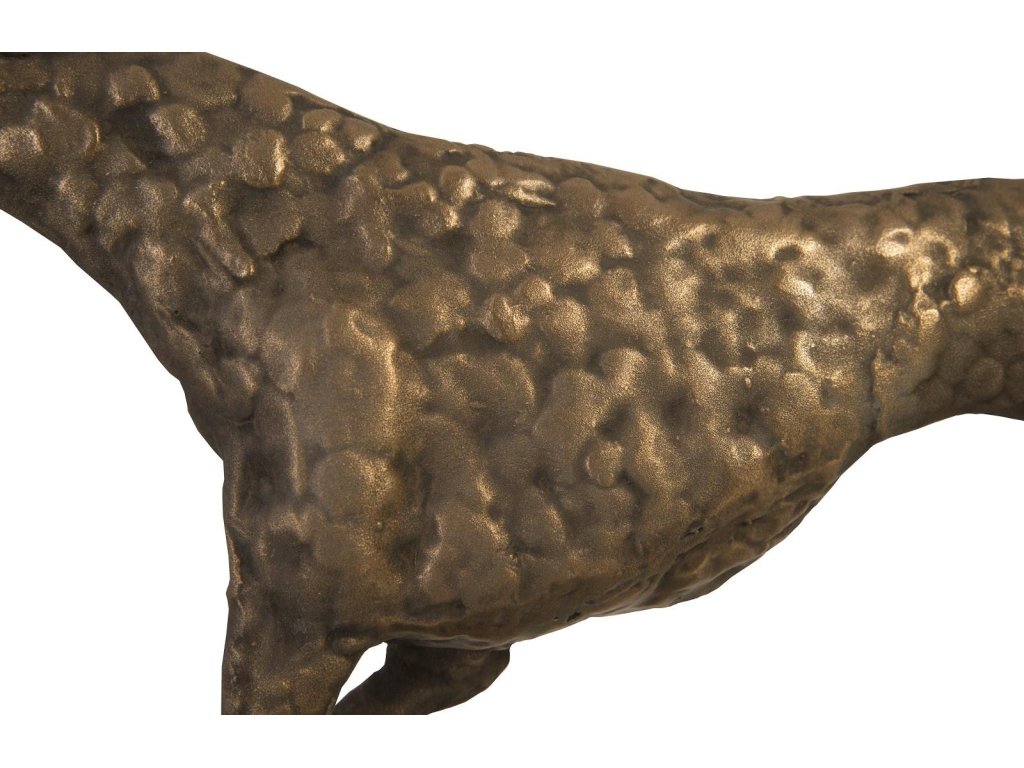 Prancing Horse Sculpture on Black Metal Base, Resin, Bronze Finish - image 2