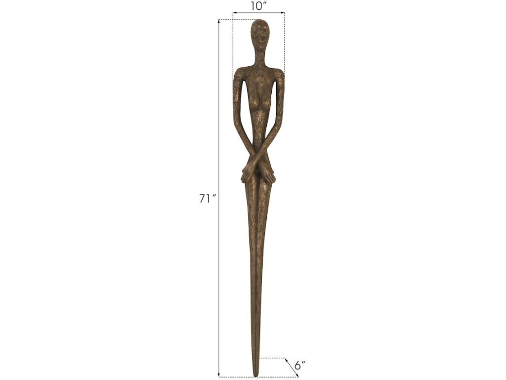 Lottie Wall Sculpture, Resin, Bronze Finish - image 5