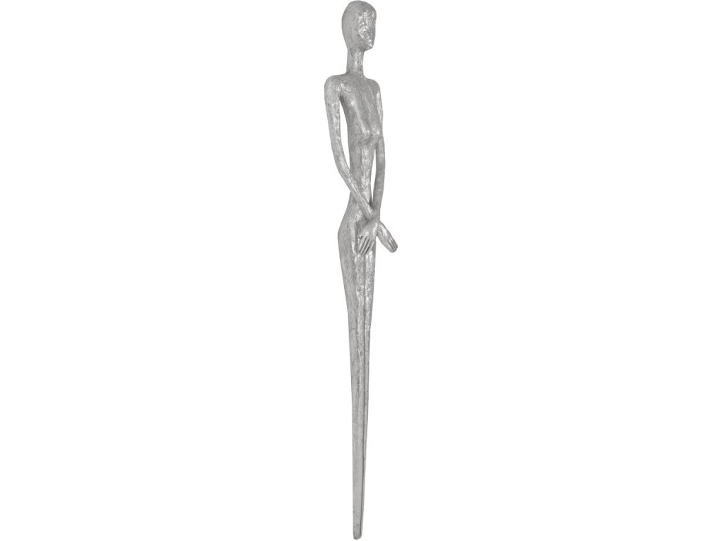 Lottie Wall Sculpture, Resin, Silver Leaf - image 1
