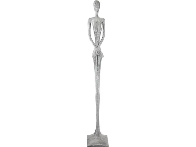 Lottie Sculpture, Resin, Liquid Silver
