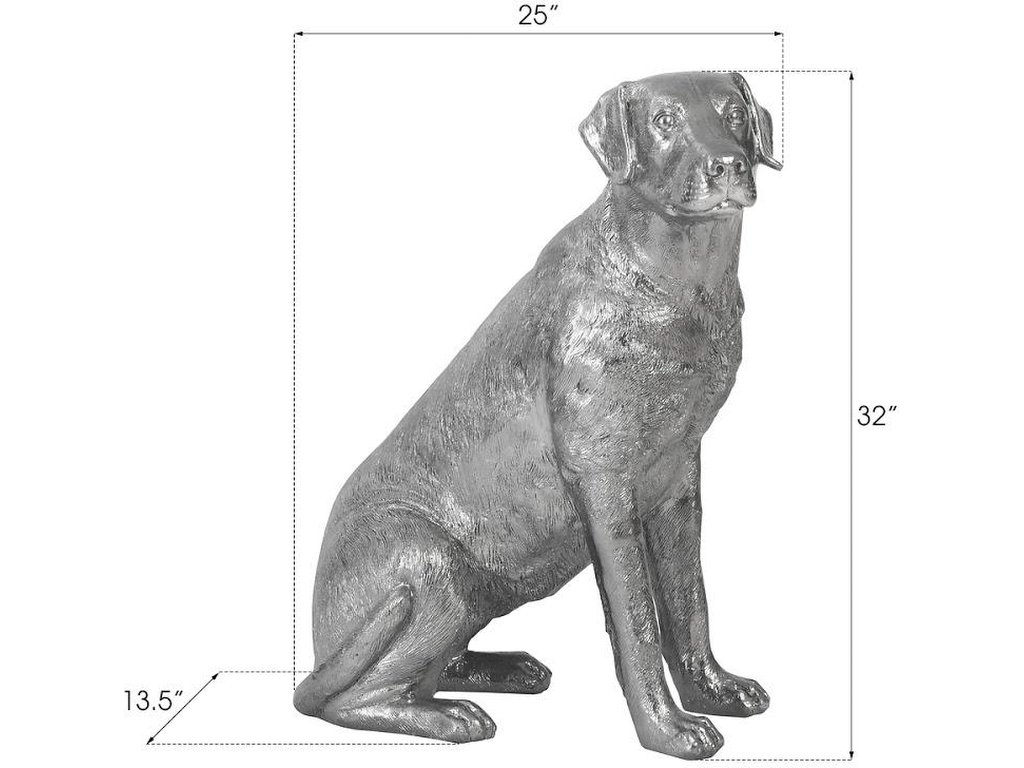 Labrador, Sitting, Liquid Silver - image 4