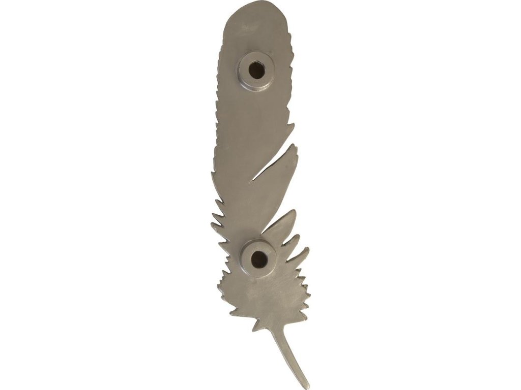 Feathers Wall Art, Large, Silver Leaf, Set of 2 - image 2
