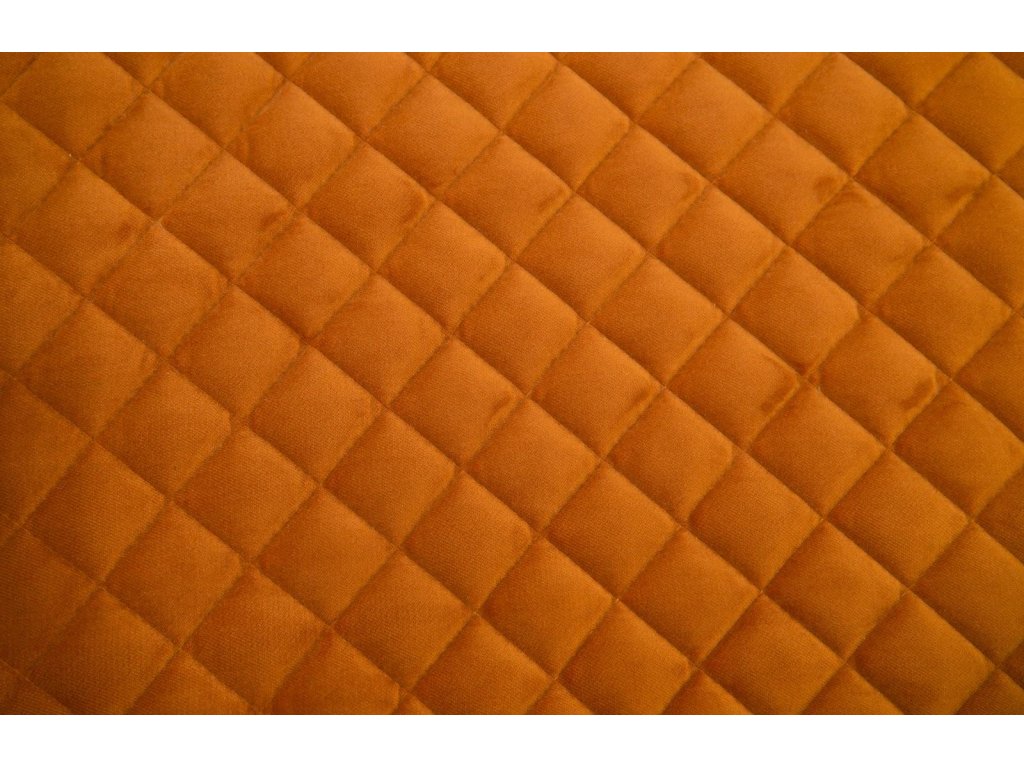 Allure Dining Chair, Quilted Orange, Stainless Steel Frame - image 4