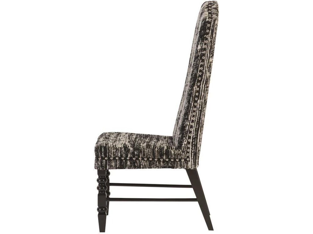 Manhattan Dining Chair, Eco Viscose Black, Black Wooden Legs - image 3