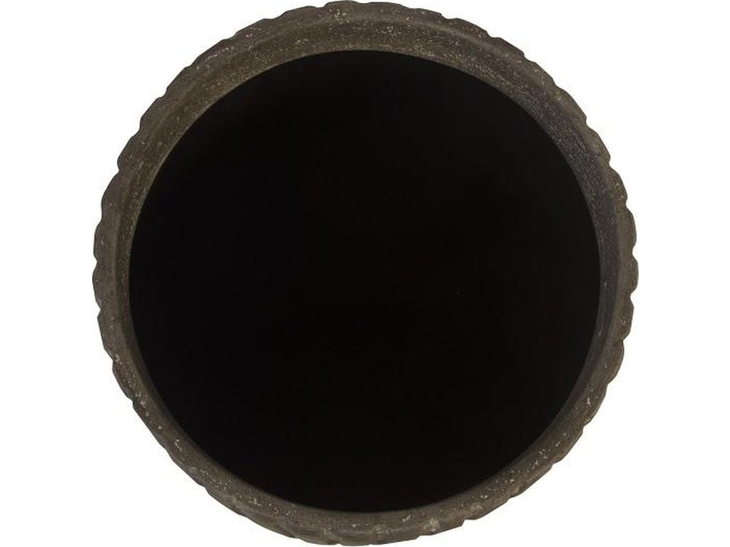 Fluted Planter, Large, Gray - image 1