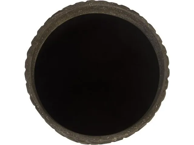 Fluted Planter, Large, Gray - Alternative View