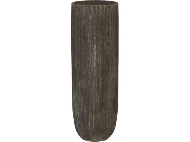 Fluted Planter, Large, Gray