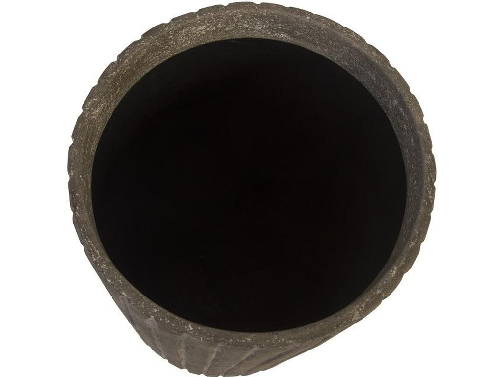 Fluted Planter, Medium, Gray - image 1
