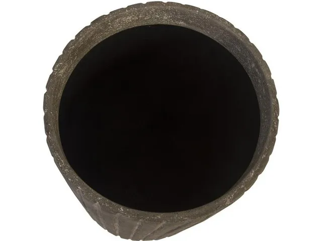 Fluted Planter, Medium, Gray - Alternative View