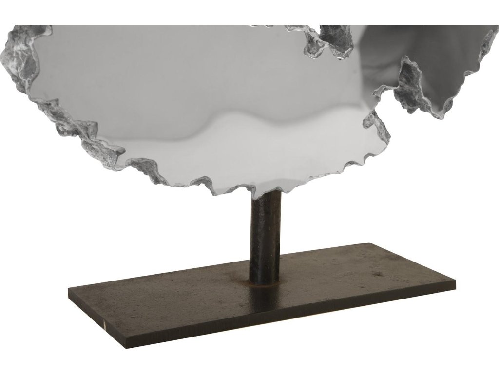 Lava Slice Sculpture on Stand, Resin, Stainless Steel - image 1