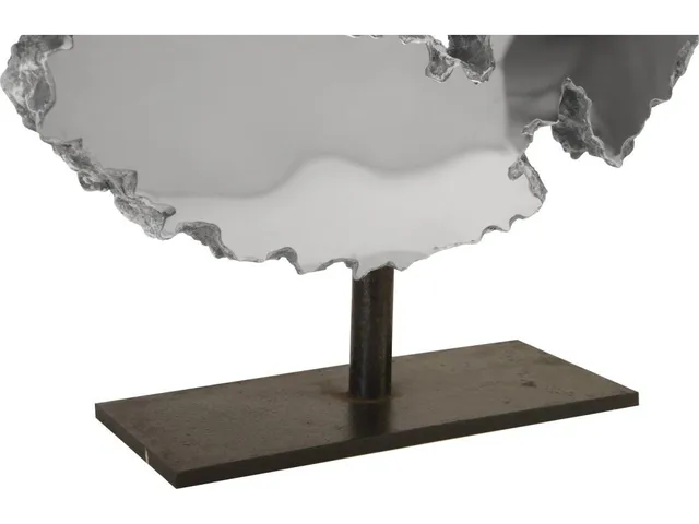 Lava Slice Sculpture on Stand, Resin, Stainless Steel - Alternative View