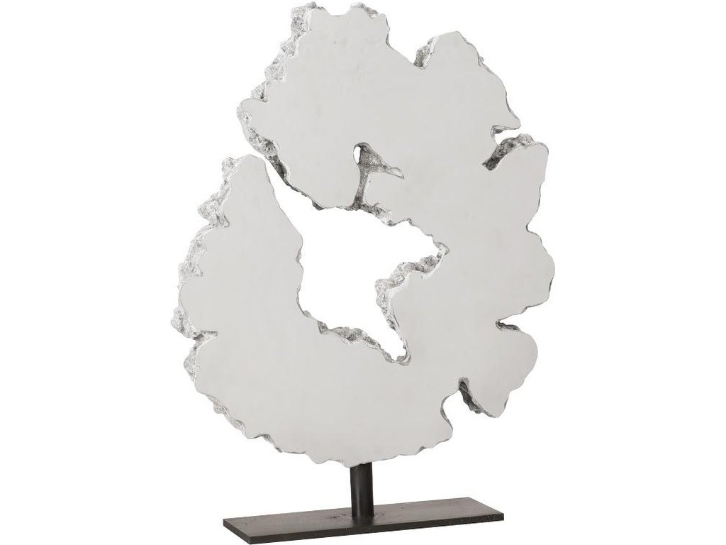 Lava Slice Sculpture on Stand, Resin, Stainless Steel - main image