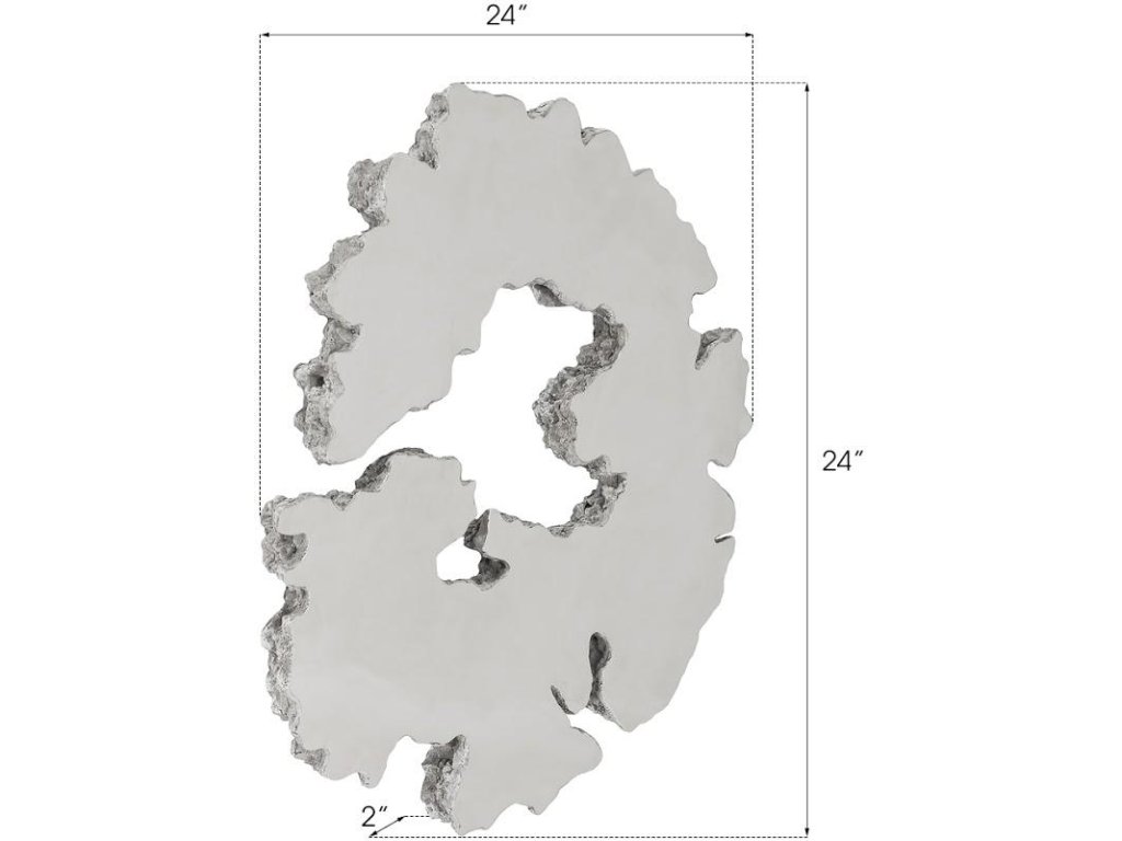 Lava Slice Wall Art, Resin, Stainless Steel, LG - image 5