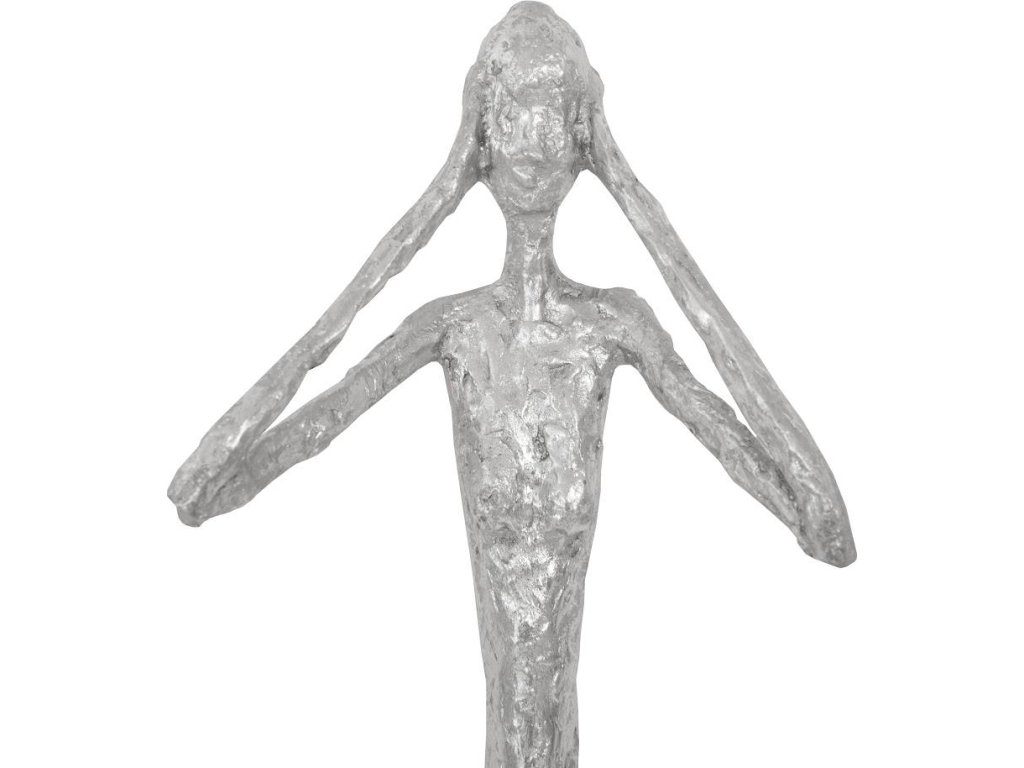 See, Speak, Hear No Evil Wall Art, Silver Leaf, Set Of 3 - image 2