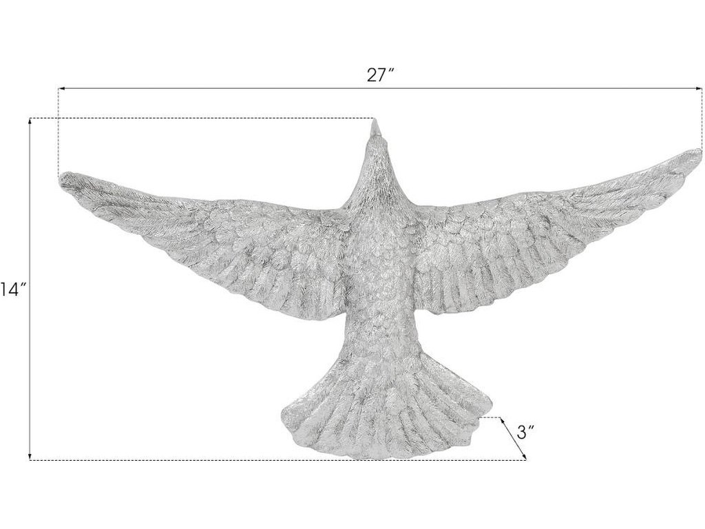 Dove Wall Art, Silver Leaf - image 4