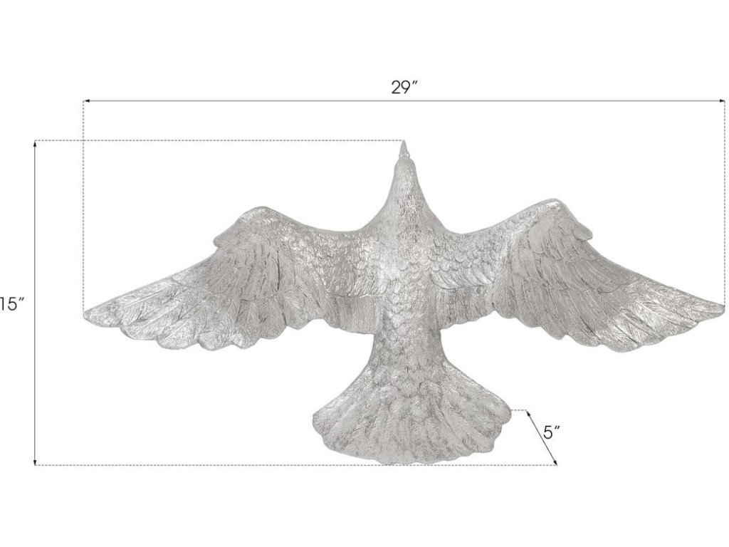 Dove Wall Art, Silver Leaf - image 4
