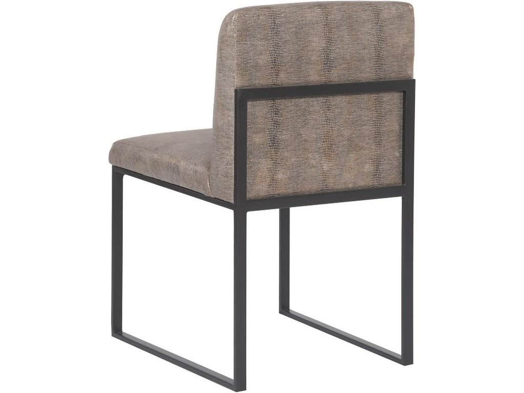 Frozen Dining Chair, Python Gold Fabric, Matte Black Metal Frame - image 1