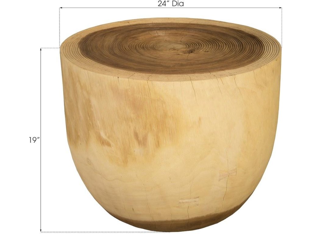 Lathe Side Table, Chamcha Wood - image 4