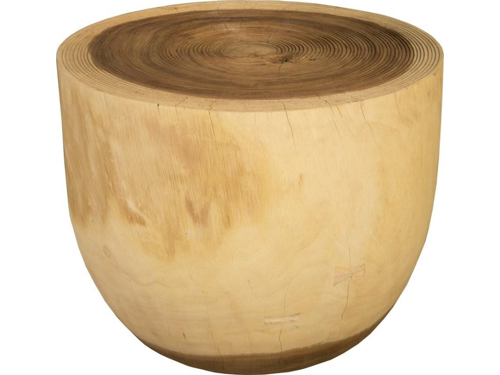 Lathe Side Table, Chamcha Wood - main image