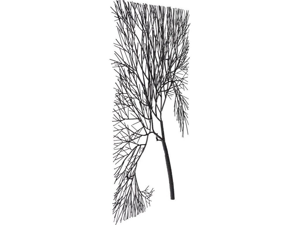 Wire Tree Wall Art, Rectangular, Metal, Black - image 1